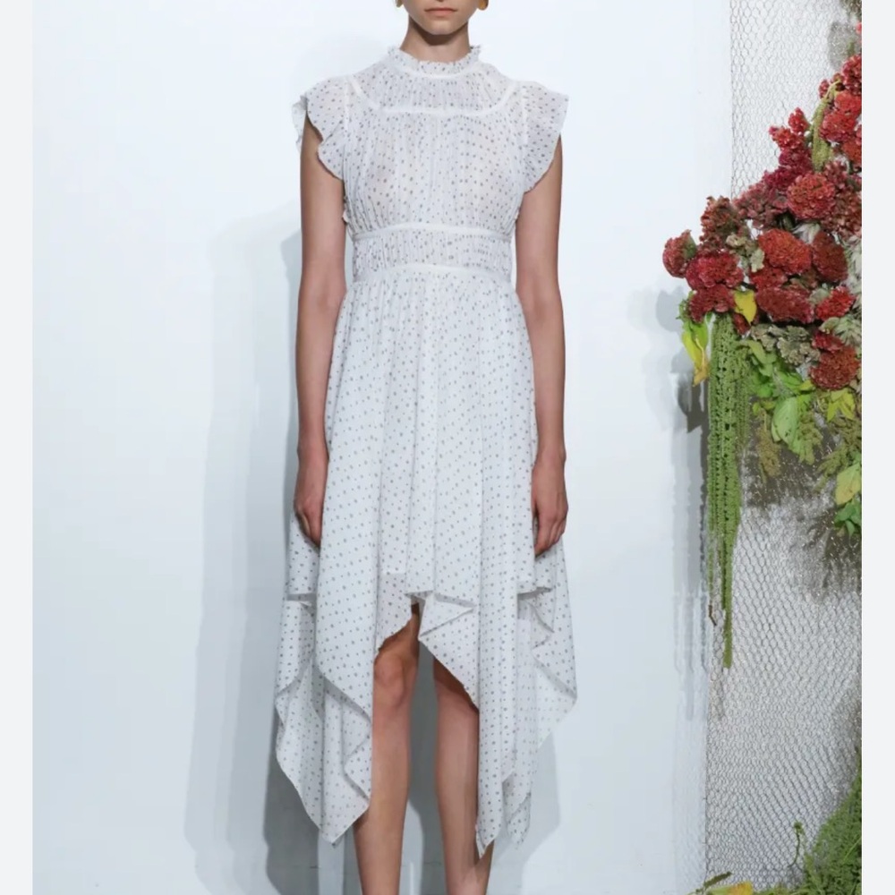 Ulla Johnson Jules Cotton Asymmetric Dress.